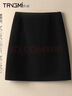 唐謎毛呢西裝短裙女秋冬2025新款防走光半身裙高腰顯瘦百搭a字包臀裙 黑色【毛呢料】 厚款 XL (29) 曬單實(shí)拍圖