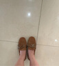 接吻貓KISSCAT[好彩系列]樂福鞋女春新款平底單鞋KA54201-51 深棕銅色/土棕駝色 34 曬單實(shí)拍圖