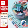得力（deli）【超級爆款】40只19mm彩色長(cháng)尾夾票夾 5#小號金屬燕尾夾票據文件夾辦公 40只/筒 8555ES 曬單實(shí)拍圖