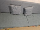 卡特波羅實(shí)木沙發(fā)客廳家用簡(jiǎn)易公寓雙人位布藝沙發(fā)小戶(hù)型出租房4人位組合 水洗藍【送抱枕】原木款 四人位 曬單實(shí)拍圖
