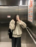 沐霓春季深灰色闊腿褲女高腰垂感休閑糯米褲寬松慵懶松弛感褲子 深灰色 常規(guī) S 曬單實拍圖