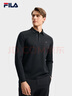 FILA 斐樂(lè )官方男裝針織長(cháng)袖POLO衫2025秋季新款時(shí)尚休閑基礎上衣 正黑色-BK 2XL 185/104A/XXL 曬單實(shí)拍圖