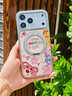 珂莉蔓適用蘋果17promax手機(jī)殼磁吸指環(huán)扣支架iphone17promax保護(hù)套防摔散熱皮紋高級可愛女生-粉紅小熊 曬單實(shí)拍圖