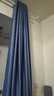 水星家紡免打孔窗簾遮光臥室全遮光布桿子全套隔音飄窗遮陽(yáng)簾5.0x2.7m藍色 曬單實(shí)拍圖