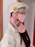 趣木也騎車(chē)帽子女秋冬季防寒抓絨加厚保暖護臉面罩防風(fēng)圍脖一體滑雪帽男 SLDZ騎行帽—【卡其】 曬單實(shí)拍圖
