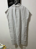 無(wú)印良品 MUJI 女式 麻 水洗 開(kāi)領(lǐng)半袖連衣裙 女裝漢麻裙子夏季 BC2JLA4S 米白色條紋 M 160/84A 曬單實(shí)拍圖