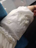 咕咕象蕾絲袖套女士羽絨服護袖秋冬季辦公室袖口防臟手袖頭短款兒童套袖 白色1雙（52304） 曬單實(shí)拍圖