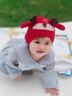 KocotreeKK樹(shù)寶寶帽子秋冬男童女孩幼兒護耳帽A類(lèi)嬰兒套頭帽25新款冬帽 麋鹿呦呦 S：帽圍44-48cm 建議6個(gè)月-1.5歲 曬單實(shí)拍圖