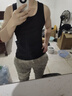 簡(jiǎn)束 背心男夏季休閑健身緊身運動(dòng)背心純色棉質(zhì)修身彈力打底汗衫內衣 黑色 （常規款） XL （70kg左右） 曬單實(shí)拍圖