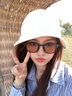 CHALL KITTY遮陽帽女夏季防紫外線防曬帽鴨舌漁夫帽女士太陽帽子沙灘涼帽女 米色-高端品牌禮盒裝高檔高級感 曬單實拍圖