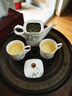 華光國瓷 高端骨瓷茶具套裝 描金茶壺茶杯 生日結婚喬遷伴手禮 青玉案 一壺兩杯 3頭 曬單實(shí)拍圖