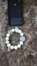 頂妃（DING FEI）韓式少女風(fēng)可愛(ài)糖果色卡通串珠手機(jī)鏈清新甜美防丟掛繩 A819-1米白色花朵愛(ài)心款B01-304 曬單實(shí)拍圖