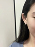 Lnieer四芒星鋯石耳釘女十字架耳扣高級氣質小眾設計感百搭簡約耳圈耳環(huán) 星芒鋯石耳圈【S925銀針】 曬單實拍圖