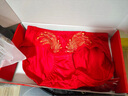 莫代爾本命年紅色內衣內褲套裝女小胸聚攏性感蕾絲屬馬年結婚文胸 花開(kāi)富貴 【鴻運禮盒套裝】 M 34/75AB通杯 【現貨現發(fā)】 曬單實(shí)拍圖