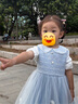 戴維貝拉（DAVE＆BELLA）女大童蓬蓬裙公主裙兒童裙子女童連衣裙小女孩周歲禮服女寶寶秋裝 藍色【現(xiàn)貨】 100 cm（建議身高90-100cm） 曬單實拍圖