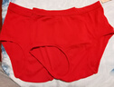 fons中老年三角褲女士胖子內褲純棉加肥加大碼寬松老人短褲頭高腰全棉 大紅色+大紅色 3XL 曬單實(shí)拍圖