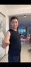 續點(diǎn)無(wú)袖背心男寬肩砍肩無(wú)袖t恤男圓領(lǐng)健身修身運動(dòng)緊身彈力夏季棉質(zhì) 白色+黑色 3XL 碼155-165斤左右修身版型 曬單實(shí)拍圖