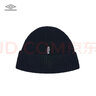 茵寶（Umbro）七夕禮物|男女款針織帽彈力復(fù)古簡(jiǎn)約保暖毛線帽卷邊休閑帽子 凝眸黑 曬單實(shí)拍圖
