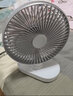 雅蘭仕 【自動(dòng)搖頭】USB小風(fēng)扇電風(fēng)扇小臺扇 辦公宿舍床頭車(chē)載用多功能臺式迷你臺扇D77/4000mAh銀色 曬單實(shí)拍圖