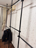 麗室佳人頂天立地衣帽架落地掛衣架臥室加粗立式房間衣服架子簡(jiǎn)易晾置物架 黑 四豎六橫 適用高1.1-3.2米 曬單實(shí)拍圖