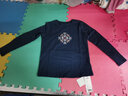 她享長(cháng)袖T恤女刺繡圓領(lǐng)百搭t恤打底衫時(shí)尚休閑長(cháng)袖上衣 T143T2012 曬單實(shí)拍圖