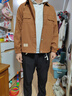 頂峰保羅（Dingfengbaoluo）夾克男士秋冬季休閑百搭翻領(lǐng)寬松潮流工裝復古外套2303焦糖色XL 曬單實(shí)拍圖
