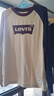 Levi's 李維斯兒童裝男童長(cháng)袖T恤春秋款圓領(lǐng)打底衫百搭撞色插肩袖上衣 焦糖布丁白 160 /76 【建議身高152-158cm】 曬單實(shí)拍圖