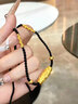 中國黃金（CHINA GOLD）黃金吊墜男足金九眼天珠項鏈轉(zhuǎn)運珠吊墜七夕送女友禮物送男友老公 【刻字/賀卡】吉祥天珠項鏈 約2.2g 曬單實拍圖