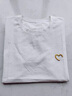 QGF國風(fēng)T恤短袖女夏季新款輕薄透氣亞麻刺繡oversize圓領(lǐng)棉麻半截袖 白色 M 曬單實(shí)拍圖