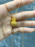 中國黃金（CHINA GOLD）福袋黃金項鏈女足金福字吊墜女生七夕情人節(jié)禮物送女友老婆紀念 福袋足金吊墜+贈銀鏈 曬單實拍圖