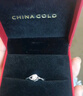 中國黃金（CHINA GOLD）一吻定情足銀戒指女托帕石求婚鉆戒七夕情人節(jié)禮物送女友老婆生日 一吻定情戒指-托帕石【京速達】 曬單實拍圖