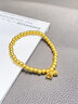 中國黃金（CHINA GOLD）古法小金珠轉(zhuǎn)運(yùn)珠足金鈴蘭花黃金手串七夕情人節(jié)禮物送女朋友老婆 鈴蘭花手串 約4.5g 曬單實(shí)拍圖