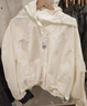 優(yōu)衣庫女裝防風(fēng)立領(lǐng)茄克/戶(hù)外休閑連帽外套474894 478556 474894/01乳白色 XS 曬單實(shí)拍圖