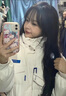 浪莎克萊因藍羽絨服女中長(cháng)款2023年新款冬裝寬松收腰小眾設計感厚外套 白色 S 適合80-135斤 曬單實(shí)拍圖