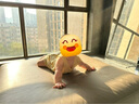 Aengbay昂貝 包屁衣莫代爾哈衣夏季薄款新生兒三角背心無袖嬰兒連體衣 黃色 73cm 曬單實(shí)拍圖