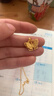 中銀億金花絲蝴蝶黃金項鏈女古法足金吊墜掛墜生日中秋節禮物送女友老婆 古法花絲蝴蝶吊墜+足金鏈-活動(dòng)款【金重約5.2g】 曬單實(shí)拍圖