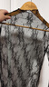 浪莎（LangSha）感木耳邊蕾絲打底衫女秋冬內搭透視薄款紗衣高領(lǐng)黑色網(wǎng)紗上衣 黑色 均碼 曬單實(shí)拍圖