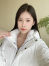 National Geographic國家地理冬季女CAYMAN加厚保暖長款連帽防潑水鵝絨羽絨服 象牙白IVORY S 曬單實拍圖