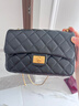 百麗碎銀幾兩大號羊皮優(yōu)雅小香風(fēng)菱格鏈條包包X6916BX4 黑色 F 曬單實(shí)拍圖