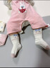 貝肽斯兒童襪子夏季款男女童新生兒0—6月寶寶加厚中筒棉襪子 庫奇小鼠【春秋款】 4雙 1-3歲 L【適合，腳長12-14cm】 曬單實拍圖
