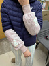 察今秋冬天羅口防臟護袖套長(cháng)款女上班工作網(wǎng)紅手袖頭學(xué)生羽絨服套袖筒 羅口草莓兔霧藍 曬單實(shí)拍圖