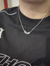QMXD項鏈男士洗澡可戴不掉色鈦鋼鎖骨鏈潮時(shí)尚高級感蛇骨小蠻腰吊墜男 閃鉆多環(huán)項鏈【約42+7CM】 曬單實(shí)拍圖