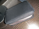 真皮卡包男防盜刷多卡位卡夾拉鏈薄款小巧信用證件卡片包大容量女卡套防消磁 鏡窗款黑色{頭層牛皮} 曬單實(shí)拍圖