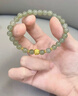 周六福  金鑲玉手鏈女硬金和田青玉柿柿如意手串禮物 17cm 曬單實(shí)拍圖