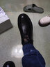戈耐商務(wù)休閑皮鞋真皮透氣大頭圓頭男士工裝馬丁鞋防滑軟底面廚師鞋子 黑色 真牛皮 39碼(245MM) 曬單實(shí)拍圖