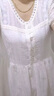 clotho Rennie品牌女裝白色蕾絲連衣裙女2025夏季新款溫柔風(fēng)氣質(zhì)名媛收腰長裙 米白色 M 曬單實(shí)拍圖