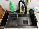 萬(wàn)和【店長(cháng)推薦】雙槽改大單槽廚房水槽304不銹鋼洗碗池家用小米粒 5MM小米粒+【三檔抽拉龍頭】三孔 5MM面板78X43【雙槽改單槽尺寸】 曬單實(shí)拍圖