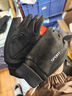紅蜻蜓手套男冬季漏二指騎行保暖加絨觸屏麂皮絨冬天騎車(chē)防滑半指手套女 漏二指款·黑色 曬單實(shí)拍圖