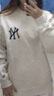 NEW ERA紐亦華MLB長(cháng)袖衛衣男女同款加絨NY印花潮流套頭衫 13781153-白色 紐約洋基隊 L 曬單實(shí)拍圖