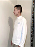 回力（Warrior）半高領(lǐng)打底衫男秋冬雙面絨t恤男士長(cháng)袖潮流上衣7A抗菌防螨保暖衣 【半高領(lǐng)】白#HL藍灰徽章 XL 【絨毛細膩 親膚柔軟】 曬單實(shí)拍圖